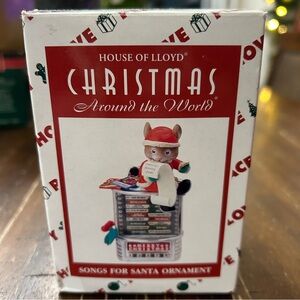 House of Lloyd Christmas Songs for Santa Ornament - Red and White‎